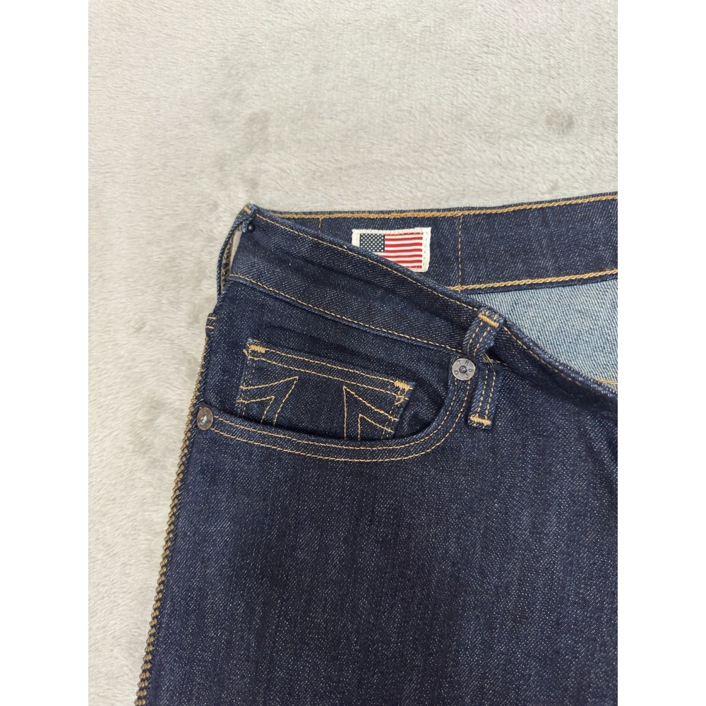 True Religion Slim Mid Rise Jeans Women's 29x29 Dark Wash Studded Side USA - Picture 9 of 12
